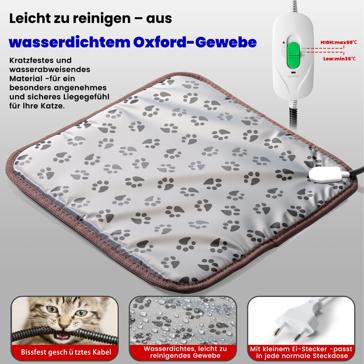 Beheiztes Katzenhaus „Kuschel-Oase Südwind“ – Warm, sicher & wetterfest | Rot