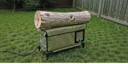 „Nordwind“ Beheiztes Outdoor-Katzenhaus Camouflage | Groß
